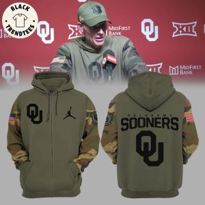 Salute To Service For Veterans Day Oklahoma Sooners Football Logo Design 3D Hoodie