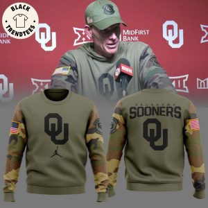 Salute To Service For Veterans Day Oklahoma Sooners Logo Design 3D Sweater