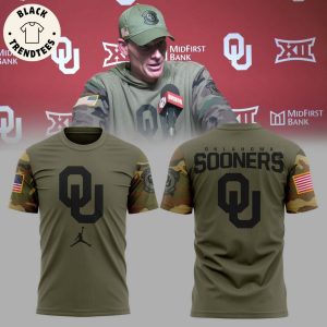 Salute To Service For Veterans Day Oklahoma Sooners Logo Design 3D T-Shirt