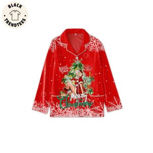 Santa Baby Merry Christmas Red Design Pajamas Set