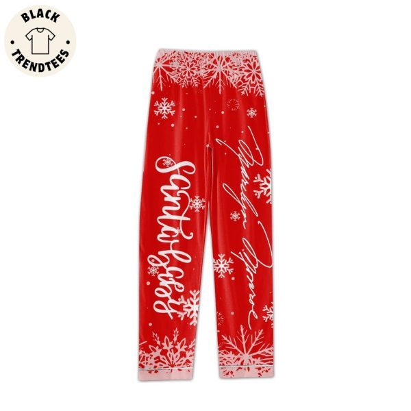 Santa Baby Merry Christmas Red Design Pajamas Set