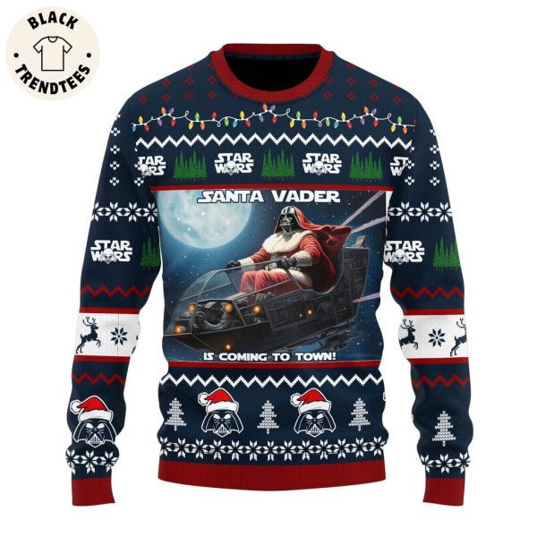 Santa Vader Is Coming To Town Christmas Design 3D Sweater