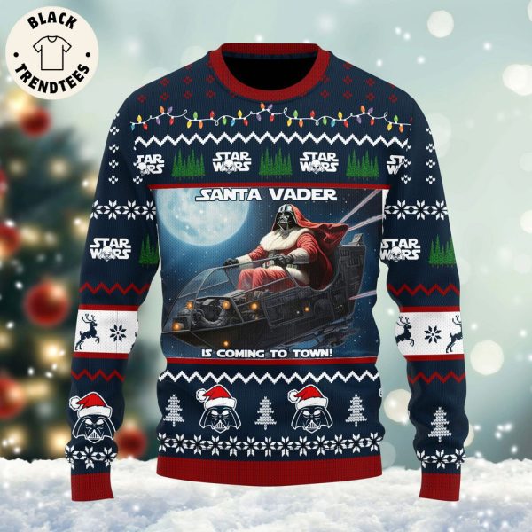 Santa Vader Is Coming To Town Christmas Design 3D Sweater