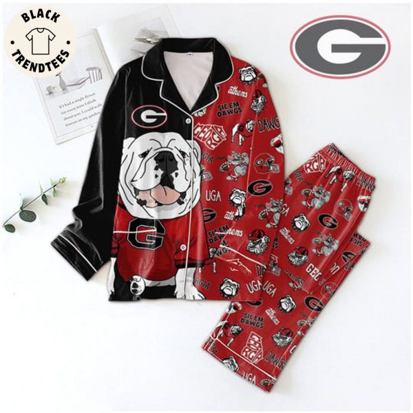Sic Em Dawgs Georgia Dawgs Bull Dogs Design Pajamas Set