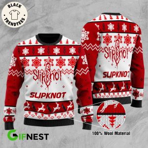 Slipknot Christmas Red White Design 3D Sweater