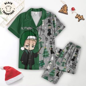 SlyTherin Portrait Green Gray Design Pajamas Set