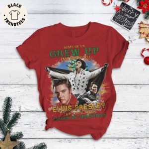 Some Of Us Grew Up Listening To Elvis Presley The Cool Ones Listen In Christmas Red Design Pajamas Set