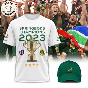 Springboks Champions South Africa 2023 White Design 3D T-Shirt