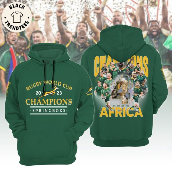 Springboks World Cup 2023 Champions Africa Character Design 3D Hoodie