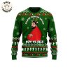 Sleigh My Name Sleigh My Name Portrait Green Design 3D Sweater