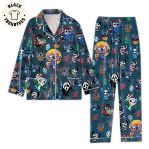 Stich Skull Blue Design Pajamas Set