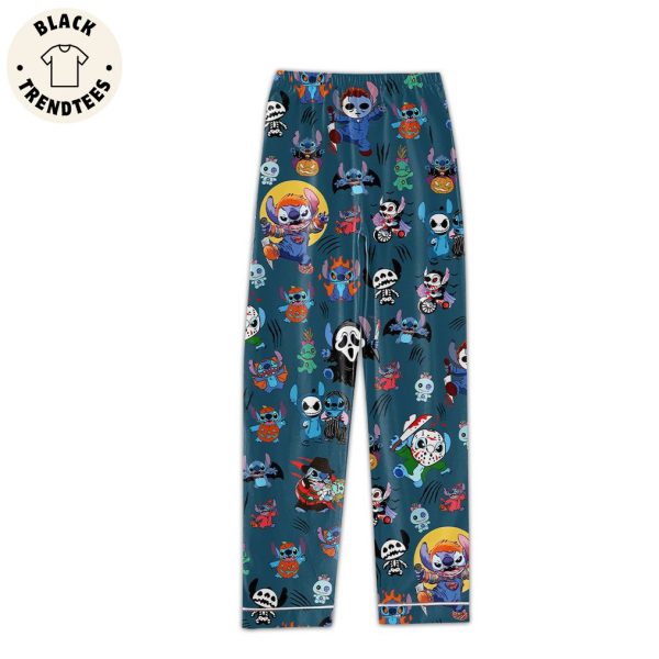 Stich Skull Blue Design Pajamas Set