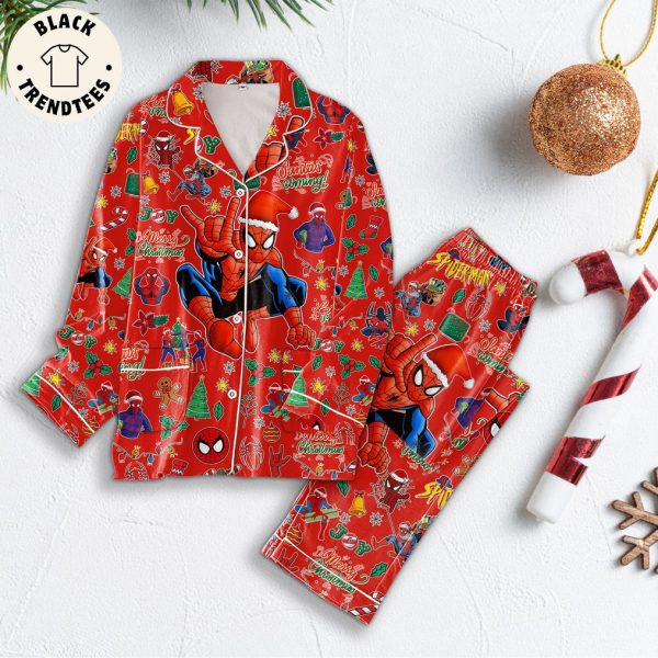 Superman Merry Chrismtas Red Design Pajamas Set