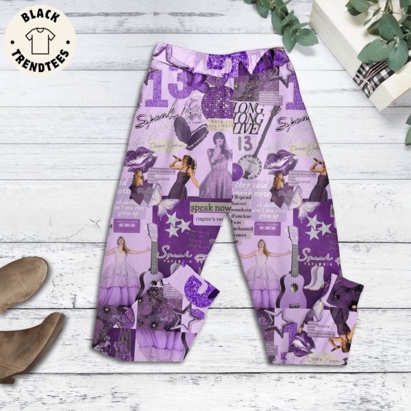 Taylor Swift Portrait Purple Design Pajamas Set