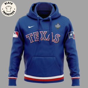 Texas Rangers Nike Logo Blue Design 3D Hoodie