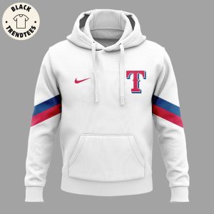 Texas Rangers Nike Logo White Design 3D Hoodie