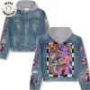 Ready To Work Dennver Nuggets Tiger Design Hooded Denim Jacket