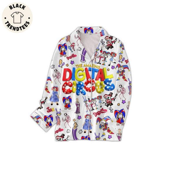 The Amazing Digital Circus White Design Pajamas Set