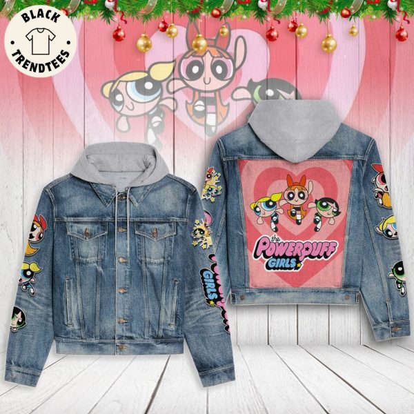 The Powerpuff Girls Portrait Design Hooded Denim Jacket