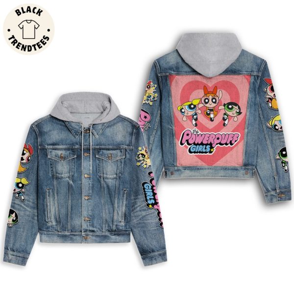 The Powerpuff Girls Portrait Design Hooded Denim Jacket