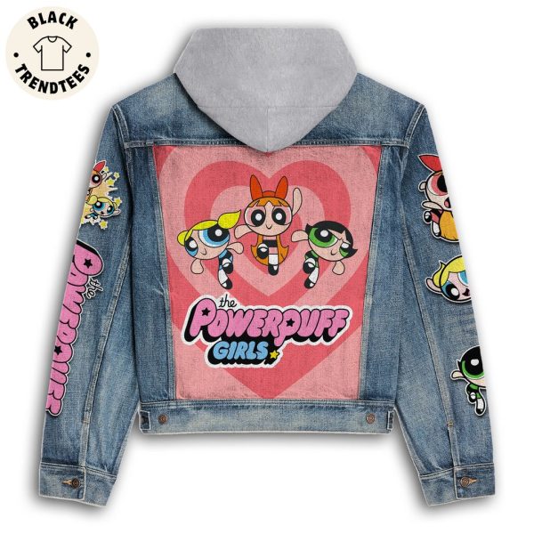 The Powerpuff Girls Portrait Design Hooded Denim Jacket