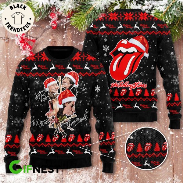 The Rolling Stones Black Christmas Design 3D Sweater