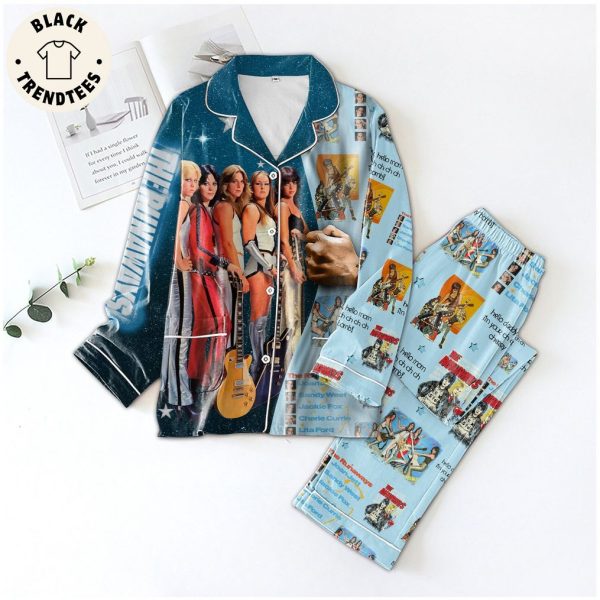 The Runaways Portrait Blue Design Pajamas Set