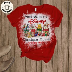 This Is My Disney Christmas Movies Watching Shirt Red Design Pajamas Set