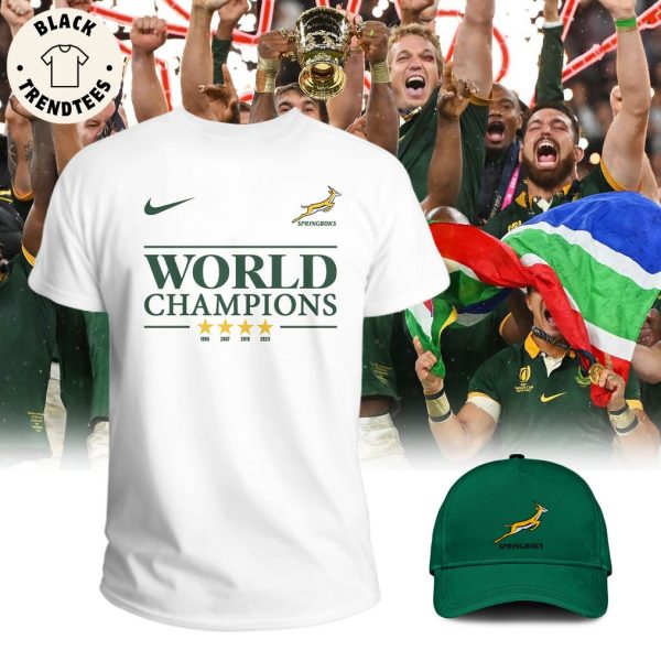 World Champions Springboks White Design 3D T-Shirt