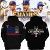 World Series Champions Texas Rangers MLB Gray Design 3D Hoodie