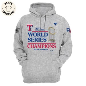 World Series Champions Texas Rangers MLB Gray Design 3D Hoodie