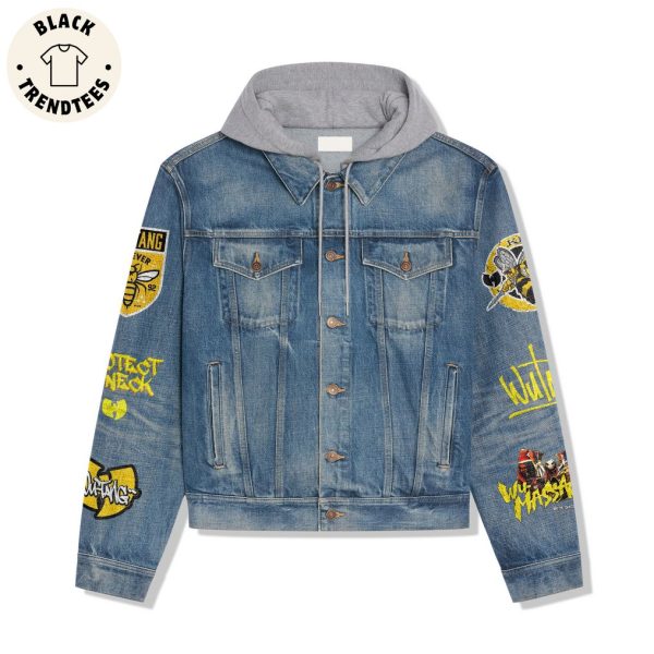 Wu Tang Forever Portrait Design Hooded Denim Jacket