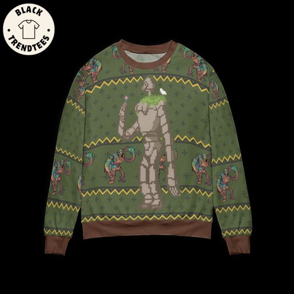 Castle In The Sky Warrior Robot 3D Ugly Christmas Design 3D Sweater