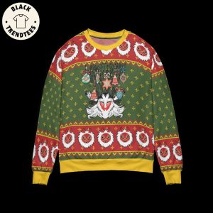 Princess Mononoke Shishigami Decoration Green Christmas Design 3D Sweater