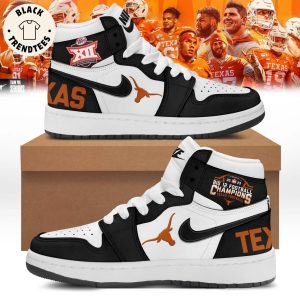 2023 Big 12 Football Champions Texas Longhorns Nike Logo Design Air Jordan 1 High Top