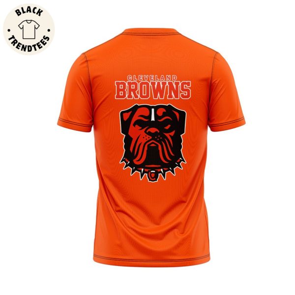 2023 Cleveland Browns Go Browns Mascot Orange Design 3D T-Shirt