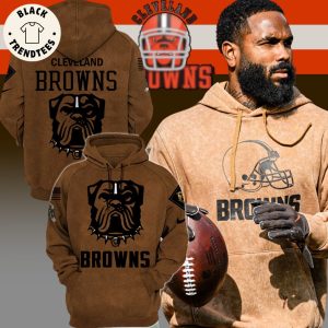 2023 Cleveland Browns Playoff Go Browns NFL Logo Orange Design 3D Hoodie Longpant Cap Set