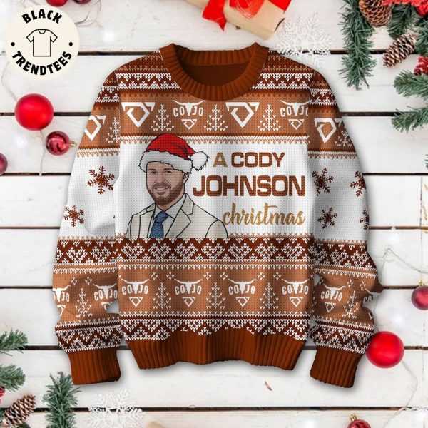 A Cody Johson Christmas Brown White Design 3D Sweater