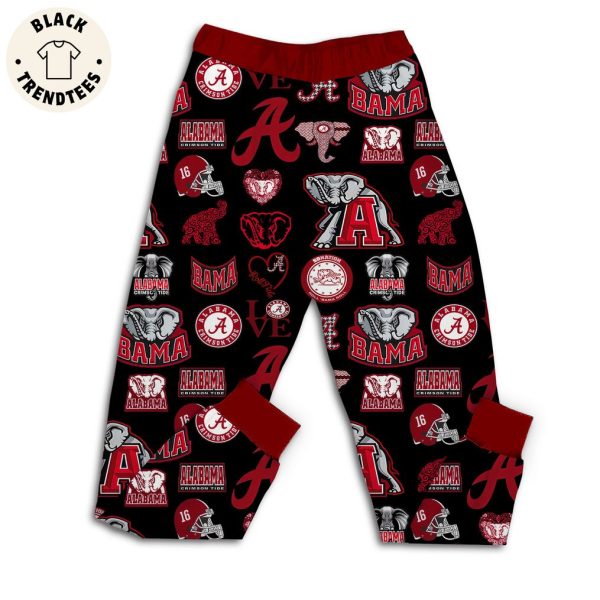 Albama Crimson Tide 2024 Rose Bowl White Design Pajamas Set