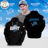 2023 NFC North Division Champions Detroit Lions Mascot Blue Design 3D Hoodie