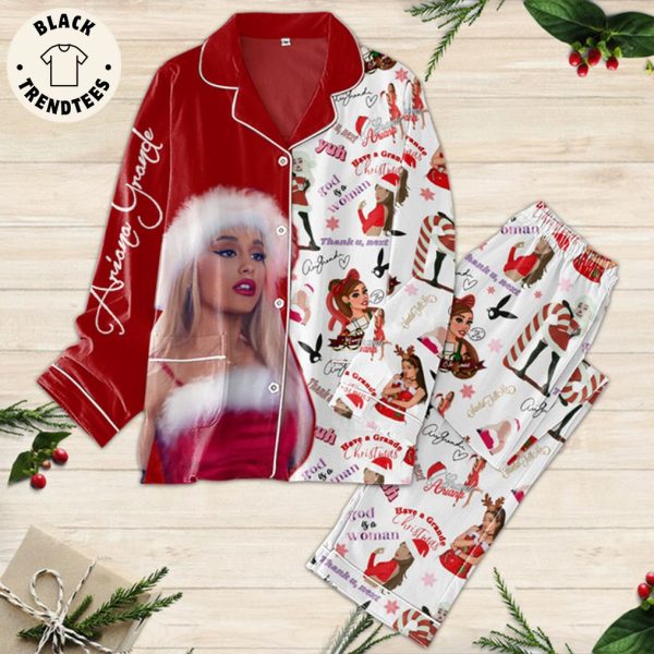 Ariona Grande Have A Grande Red Portrait Design Pajamas Set