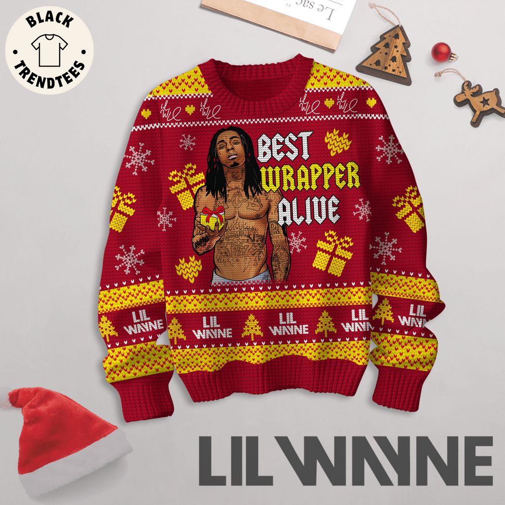 Best Wrapper Alive Red Design 3D Sweater