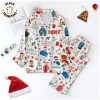 White Christmas Portrait Design Pajamas Set