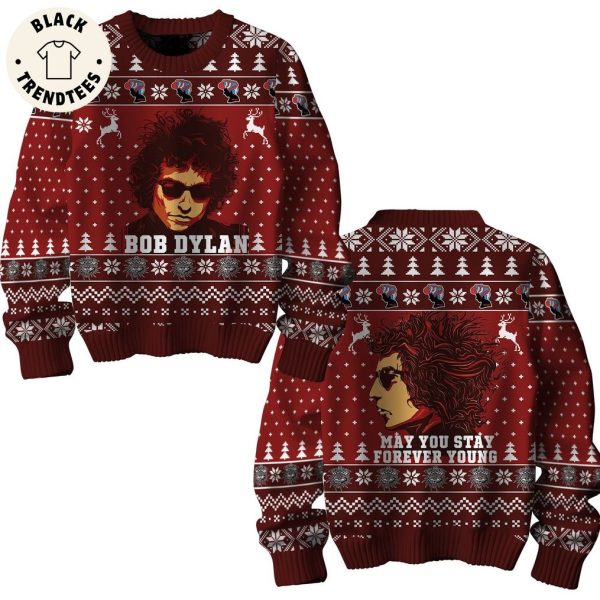 Bob Dylan May You Stay Forever Young Red Design 3D Sweater