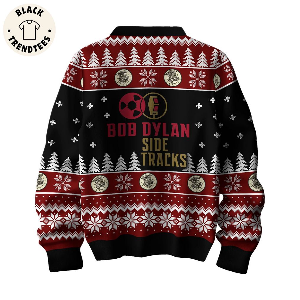 Bob Dylan Side Tracks Black Design 3D Sweater