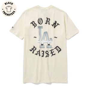Born x Raised Dogers LA Logo Design White 3D T-Shirt