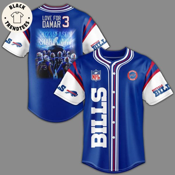 Buffalo Bills 2023 NFL Logo Blue Design Baseball Jersey