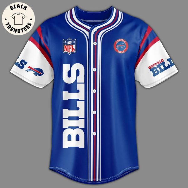 Buffalo Bills 2023 NFL Logo Blue Design Baseball Jersey