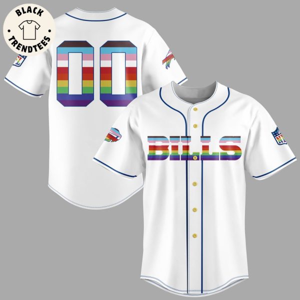 Buffalo Bills LGBT NFL White Design Baseball Jersey