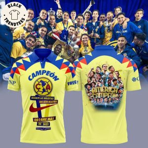 Campeon Club America Champions New Nike Yellow Design 3D Polo Shirt